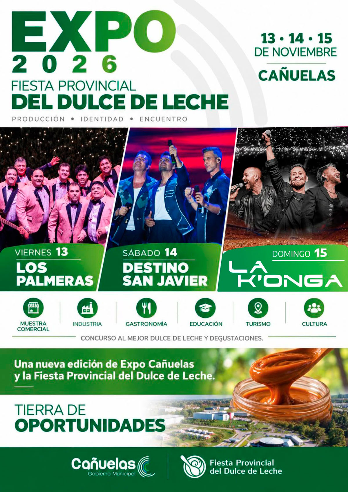 Expo Cañuelas 2026 y Fiesta Provincial del Dulce de Leche: tres días de producción, gastronomía y grandes espectáculos